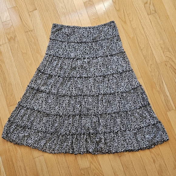 Max Studio Tiered Paisley Midi Skirt - Picture 1 of 5